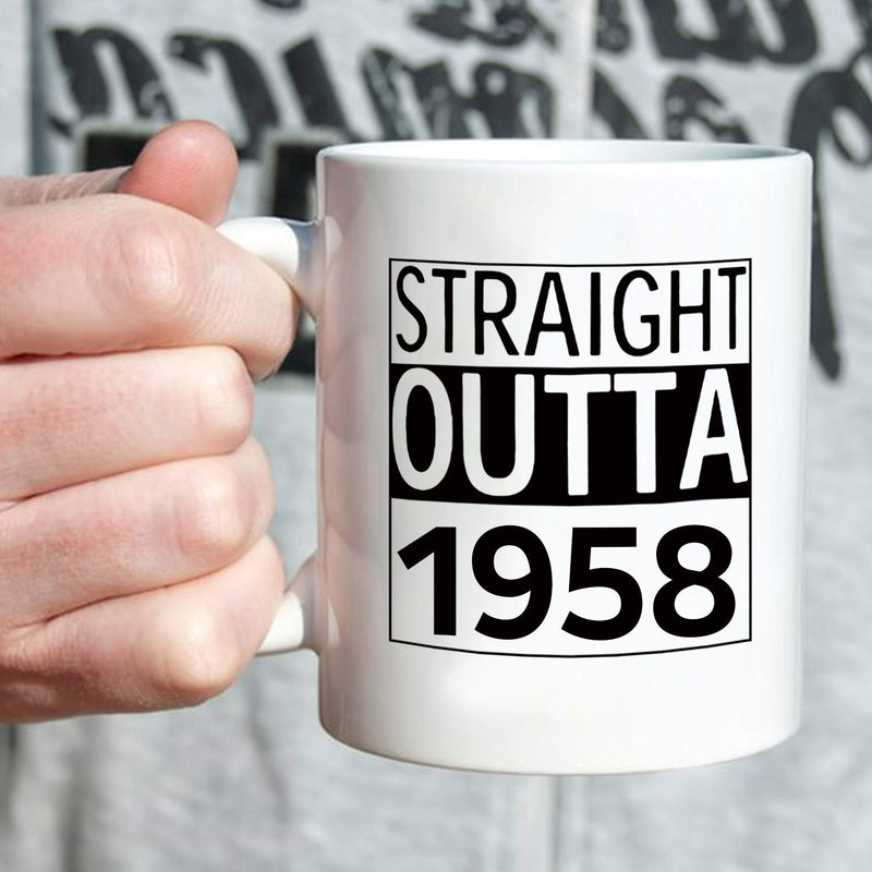 61st Birthday Gifts for Men - 1958 Birthday Gifts for Men, 61 Years Old Birthday Gifts Coffee Mug for Dad, Husband, Friend, Brother, Him, Colleague, Coworker - 11oz