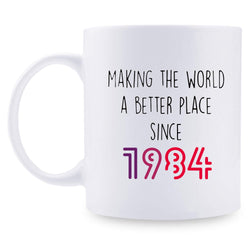 35th Birthday Gifts for Men - 1984 Birthday Gifts for Men, 35 Years Old Birthday Gifts Coffee Mug for Dad, Husband, Friend, Brother, Him, Colleague, Coworker - 11oz