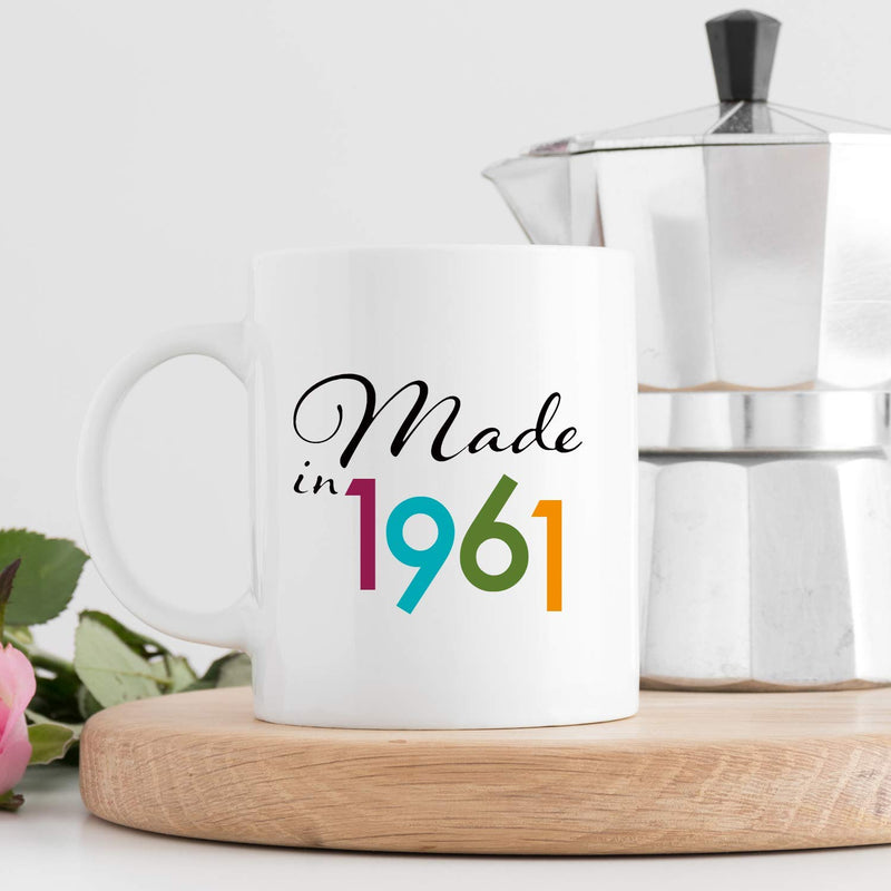 58th Birthday Gifts for Men - 1961 Birthday Gifts for Men, 58 Years Old Birthday Gifts Coffee Mug for Dad, Husband, Friend, Brother, Him, Colleague, Coworker - 11oz