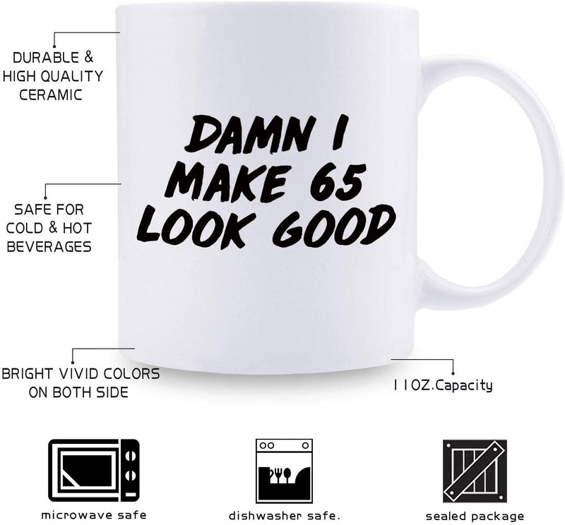65th Birthday Gifts for Men - 1954 Birthday Gifts for Men, 65 Years Old Birthday Gifts Coffee Mug for Dad, Husband, Friend, Brother, Him, Colleague, Coworker - 11oz