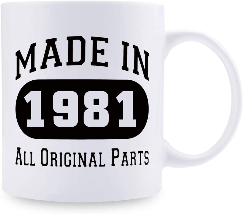 38th Birthday Gifts for Men - 1981 Birthday Gifts for Men, 38 Years Old Birthday Gifts Coffee Mug for Dad, Husband, Friend, Brother, Him, Colleague, Coworker - 11oz