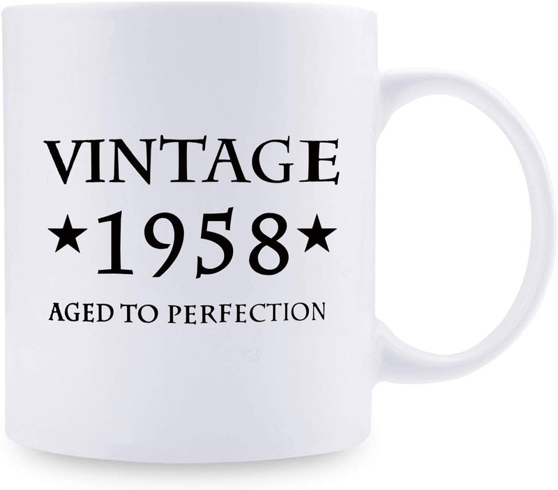 61st Birthday Gifts for Women - 1958 Birthday Gifts for Women, 61 Years Old Birthday Gifts Coffee Mug for Mom, Wife, Friend, Sister, Her, Colleague, Coworker - 11oz