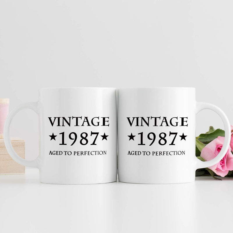 32nd Birthday Gifts for Women - 1987 Birthday Gifts for Women, 32 Years Old Birthday Gifts Coffee Mug for Mom, Wife, Friend, Sister, Her, Colleague, Coworker - 11oz