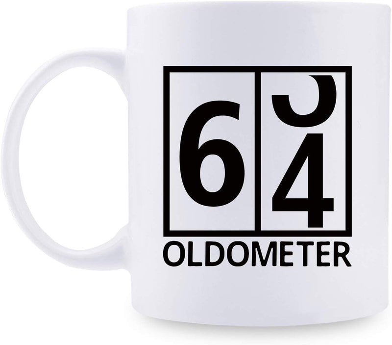 64th Birthday Gifts for Men - 1955 Birthday Gifts for Men, 64 Years Old Birthday Gifts Coffee Mug for Dad, Husband, Friend, Brother, Him, Colleague, Coworker,Oldometer Mug - 11oz