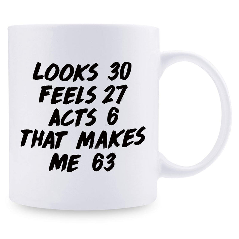 63rd Birthday Gifts for Men - 1956 Birthday Gifts for Men, 63 Years Old Birthday Gifts Coffee Mug for Dad, Husband, Friend, Brother, Him, Colleague, Coworker - 11oz