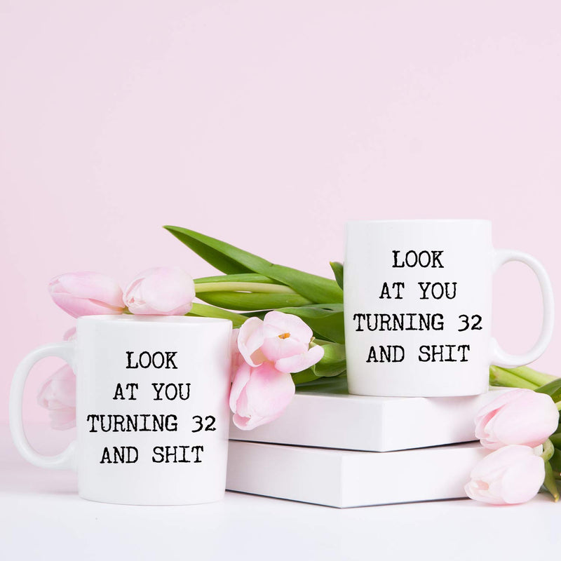 32nd Birthday Gifts for Men - 1987 Birthday Gifts for Men, 32 Years Old Birthday Gifts Coffee Mug for Dad, Husband, Friend, Brother, Him, Colleague, Coworker - 11oz