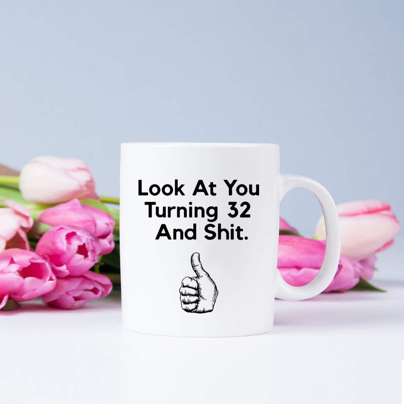 32nd Birthday Gifts for Women - 1987 Birthday Gifts for Women, 32 Years Old Birthday Gifts Coffee Mug for Mom, Wife, Friend, Sister, Her, Colleague, Coworker - 11oz