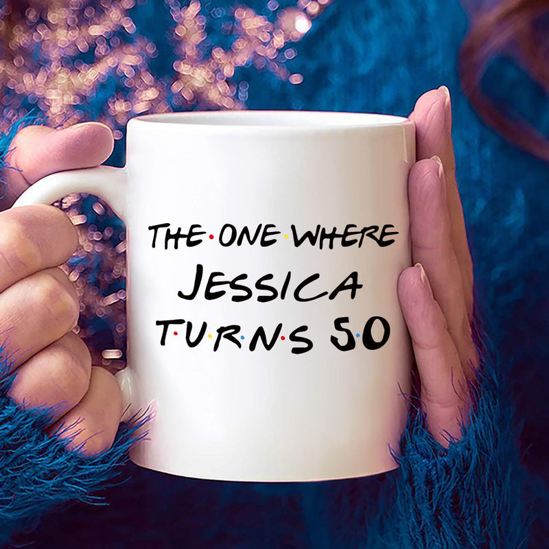 50th Birthday Gifts for Women - 1969 Birthday Gifts for Women, 50 Years Old Birthday Gifts Coffee Mug, Personalized Mug with Age for Mom, Wife, Friend, Sister, Her, Colleague, Coworker - 11oz