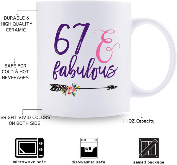 67th Birthday Gifts for Men - 1952 Birthday Gifts for Men, 67 Years Old Birthday Gifts Coffee Mug for Dad, Husband, Friend, Brother, Him, Colleague, Coworker - 11oz