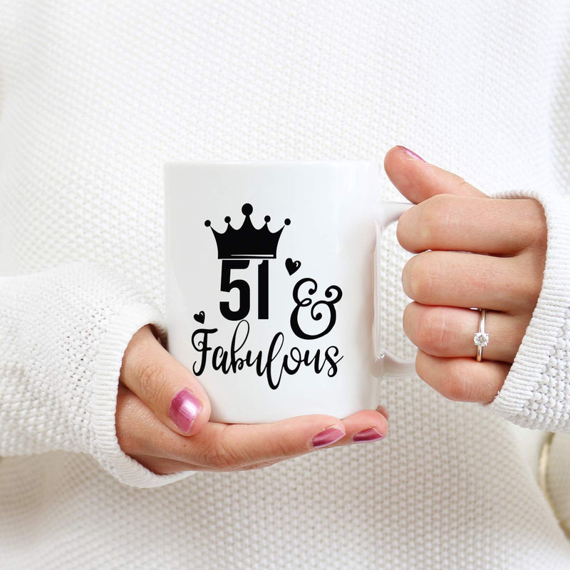 51st Birthday Gifts for Women - 1968 Birthday Gifts for Women, 51 Years Old Birthday Gifts Coffee Mug for Mom, Wife, Friend, Sister, Her, Colleague, Coworker - 11oz