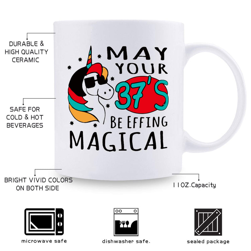 37th Birthday Gifts for Women - 1982 Birthday Gifts for Women, 37 Years Old Birthday Gifts Coffee Mug for Mom, Wife, Friend, Sister, Her, Colleague, Coworker - 11oz