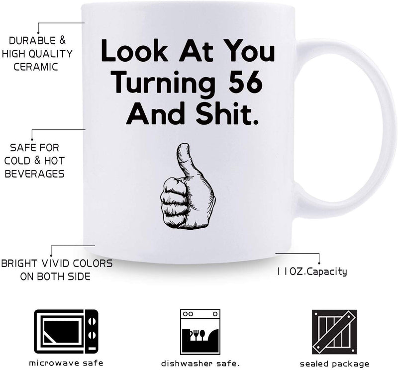 56th Birthday Gifts for Women - 1963 Birthday Gifts for Women, 56 Years Old Birthday Gifts Coffee Mug for Mom, Wife, Friend, Sister, Her, Colleague, Coworker - 11oz