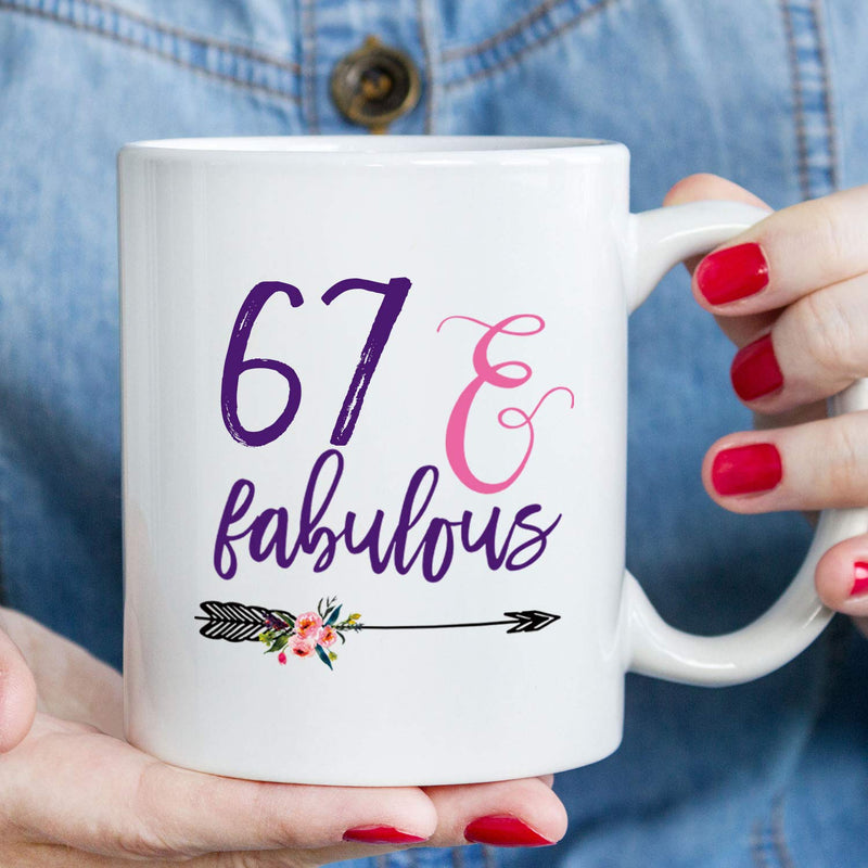 67th Birthday Gifts for Women - 1952 Birthday Gifts for Women, 67 Years Old Birthday Gifts Coffee Mug for Mom, Wife, Friend, Sister, Her, Colleague, Coworker - 11oz