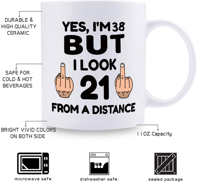 38th Birthday Gifts for Women - 1981 Birthday Gifts for Women, 38 Years Old Birthday Gifts Coffee Mug for Mom, Wife, Friend, Sister, Her, Colleague, Coworker - 11oz