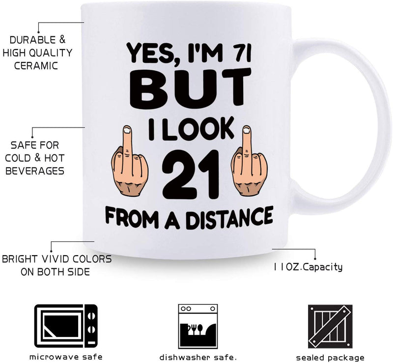 71st Birthday Gifts For Men - 1948 Birthday Gifts for Men, 71 Years Old Birthday Gifts Coffee Mug for Dad, Husband, Friend, Brother, Him, Colleague, Coworker - 11oz