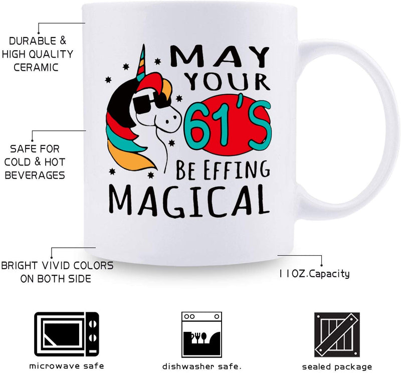 61st Birthday Gifts for Men - 1958 Birthday Gifts for Men, 61 Years Old Birthday Gifts Coffee Mug for Dad, Husband, Friend, Brother, Him, Colleague, Coworker - 11oz