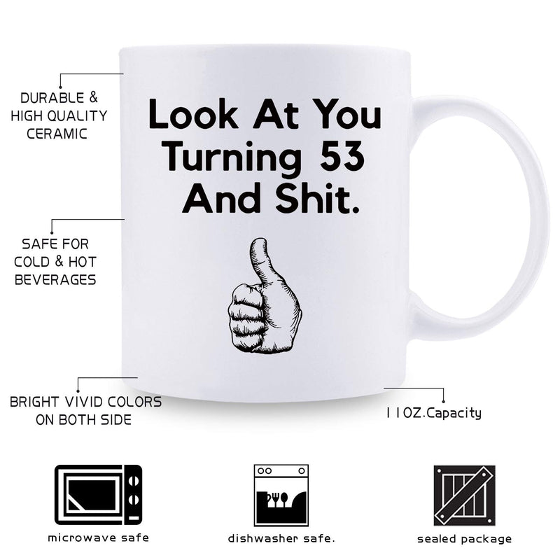 53rd Birthday Gifts for Men - 1966 Birthday Gifts for Men, 53 Years Old Birthday Gifts Coffee Mug for Dad, Husband, Friend, Brother, Him, Colleague, Coworker - 11oz
