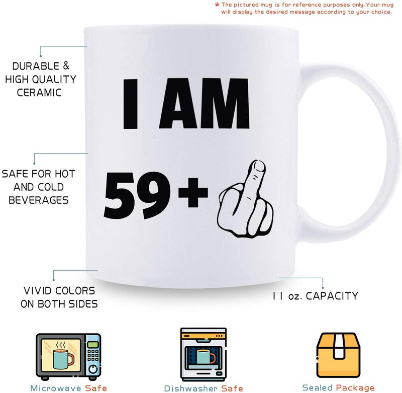 60th Birthday Gifts for Men - 1959 Birthday Gifts for Men, 60 Years Old Birthday Gifts Coffee Mug for Dad, Husband, Friend, Brother, Him, Colleague, Coworker - 11oz