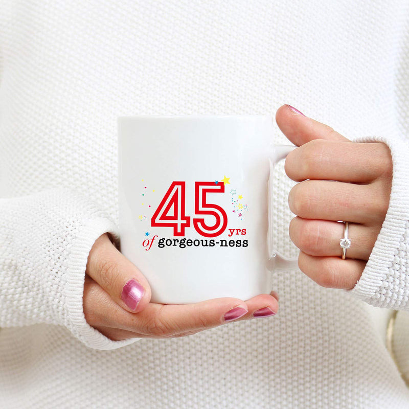 45th Birthday Gifts for Women - 1974 Birthday Gifts for Women, 45 Years Old Birthday Gifts Coffee Mug for Mom, Wife, Friend, Sister, Her, Colleague, Coworker - 11oz