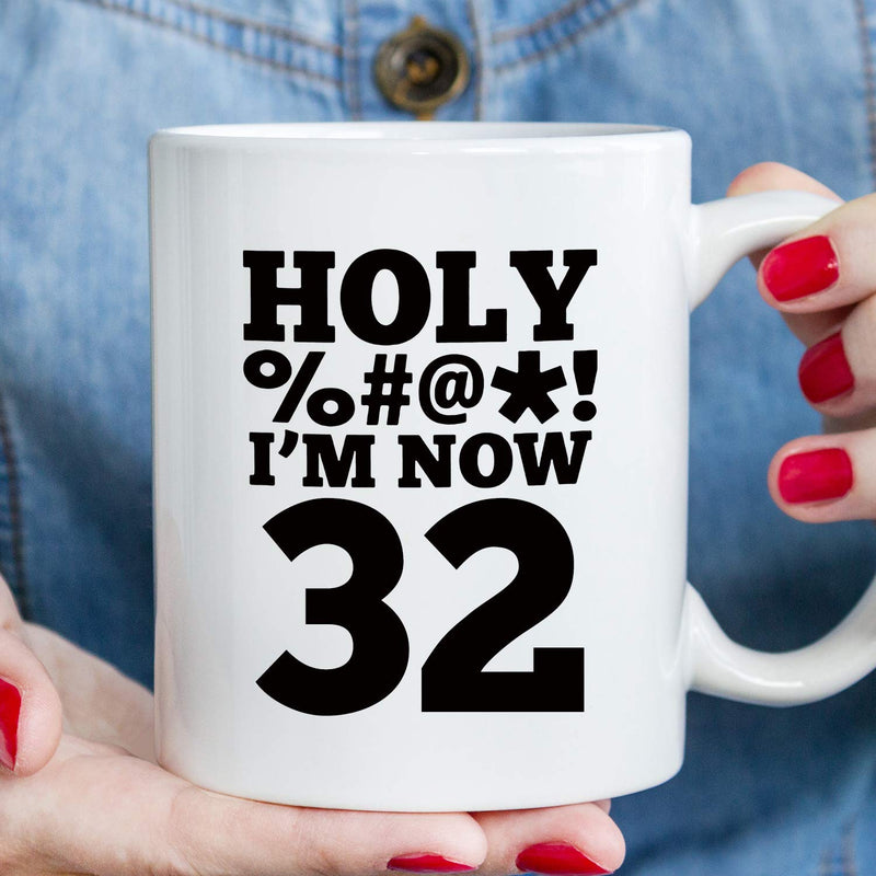 32nd Birthday Gifts for Men - 1987 Birthday Gifts for Men, 32 Years Old Birthday Gifts Coffee Mug for Dad, Husband, Friend, Brother, Him, Colleague, Coworker, HOLY MUG- 11oz