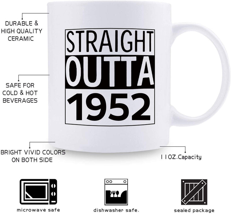 67th Birthday Gifts for Men - 1952 Birthday Gifts for Men, 67 Years Old Birthday Gifts Coffee Mug for Dad, Husband, Friend, Brother, Him, Colleague, Coworker - 11oz