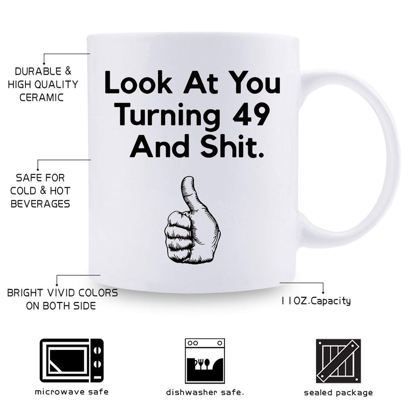 49th Birthday Gifts for Men - 1970 Birthday Gifts for Men, 49 Years Old Birthday Gifts Coffee Mug for Dad, Husband, Friend, Brother, Him, Colleague, Coworker - 11oz