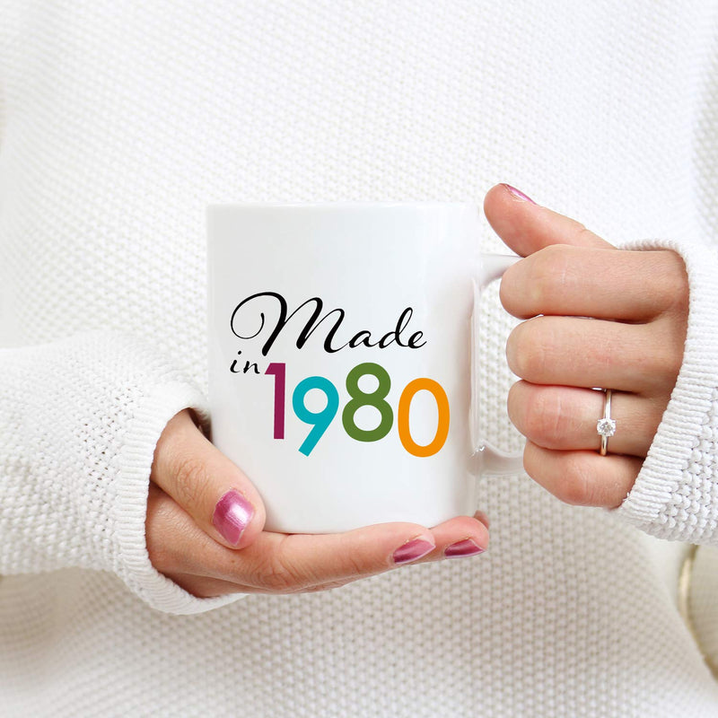 39th Birthday Gifts for Women - 1980 Birthday Gifts for Women, 39 Years Old Birthday Gifts Coffee Mug for Mom, Wife, Friend, Sister, Her, Colleague, Coworker - 11oz