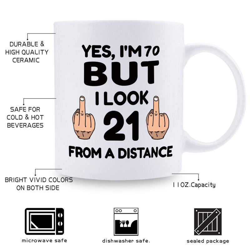 70th Birthday Gifts for Women - 1949 Birthday Gifts for Women, 70 Years Old Birthday Gifts Coffee Mug for Mom, Wife, Friend, Sister, Her, Colleague, Coworker - 11oz