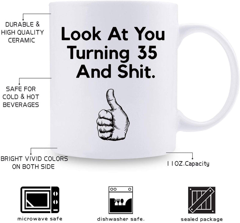 35th Birthday Gifts for Women - 1984 Birthday Gifts for Women, 35 Years Old Birthday Gifts Coffee Mug for Mom, Wife, Friend, Sister, Her, Colleague, Coworker - 11oz